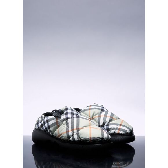 Burberry Men Check Nylon-Blend Pillow Mule - Picture 3 of 7